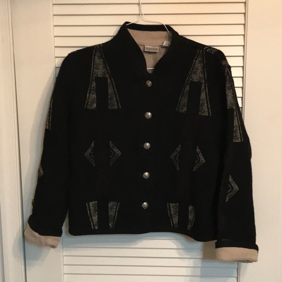 Chico's Jackets & Blazers - Preowned Chico’s Blanket jacket Southwestern Graphics - sz 2